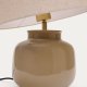 KAVE HOME Tay bordlampe i grnn keramikk og beige lin