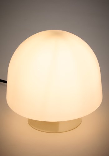 KAVE HOME Reig bordlampe, rund - grtt glass (20)
