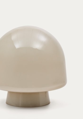 KAVE HOME Reig bordlampe, rund - grtt glass (20)