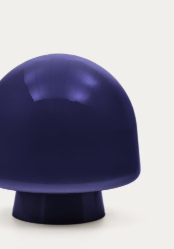 KAVE HOME Reig bordlampe, rund - bltt glass (20)