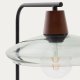 KAVE HOME Silex bordlampe med metallfot i grnt glass