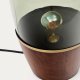 KAVE HOME Silex bordlampe, rund - grnt glass og brun valntt finish (20)