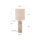 KAVE HOME Raze bordlampe - beige hr og beige marmor