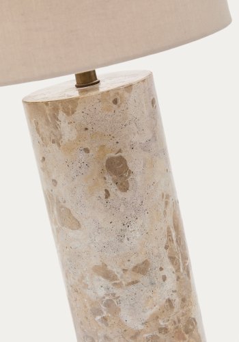 KAVE HOME Raze bordlampe - beige hr og beige marmor
