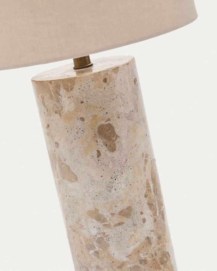 KAVE HOME Raze bordlampe - beige hr og beige marmor