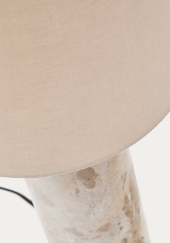 KAVE HOME Raze bordlampe - beige hr og beige marmor