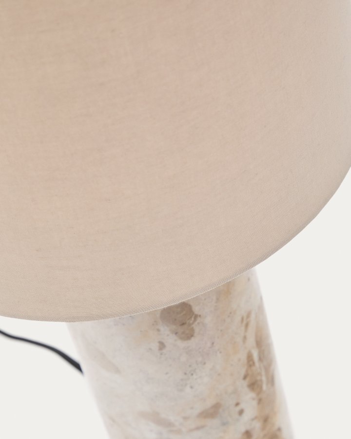 KAVE HOME Raze bordlampe - beige hr og beige marmor