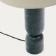 KAVE HOME Vex bordlampe i grnn marmor med gr linskjerm