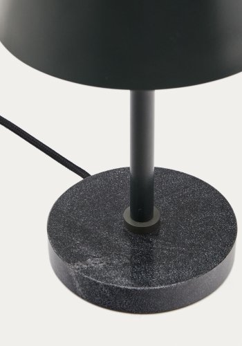 KAVE HOME Calina bordlampe i grnt metall og svart marmor