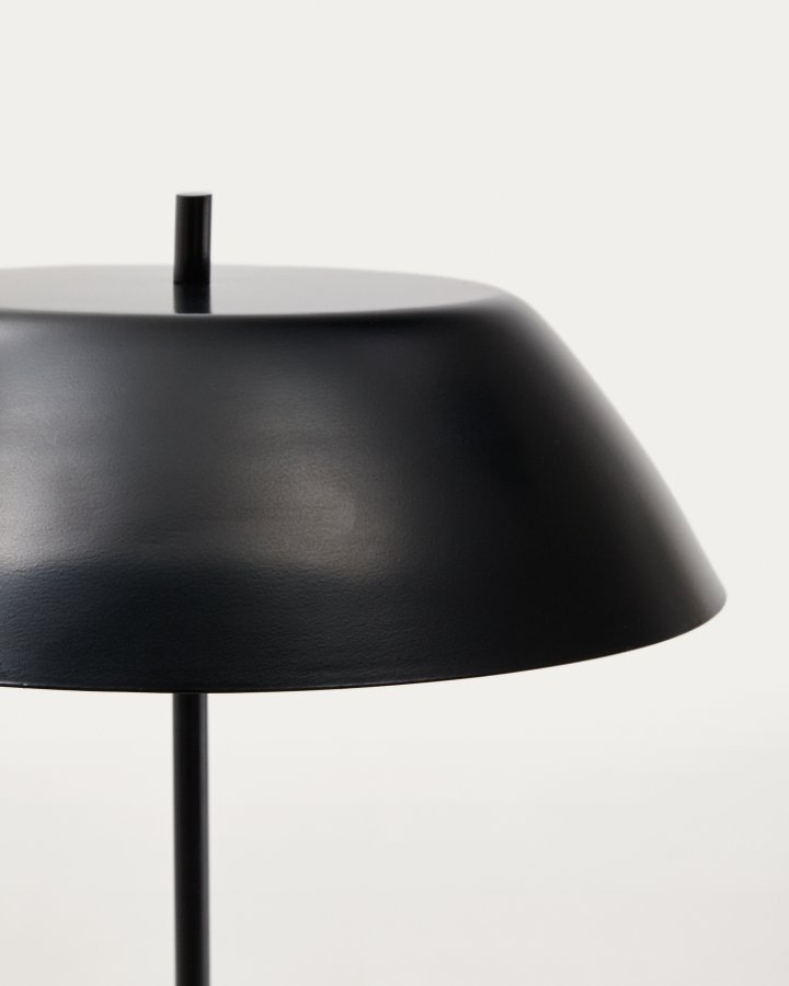 KAVE HOME Sayra bordlampe laget av svart marmor og metall i svartmalt utfrelse