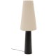 KAVE HOME Senni bordlampe - natur stof og sort metal