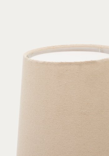 KAVE HOME Senni bordlampe - natur stof og sort metal