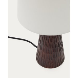 KAVE HOME Amire bordslampa i tr med mrk finish