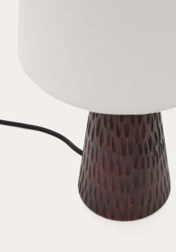 KAVE HOME Amire bordlampe laget av tre i mrk utfrelse