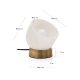 KAVE HOME Shenli bordlampe i alabaster og metall med messingfinish