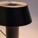 KAVE HOME Ancare bordlampe i svart metall og beige tauledning