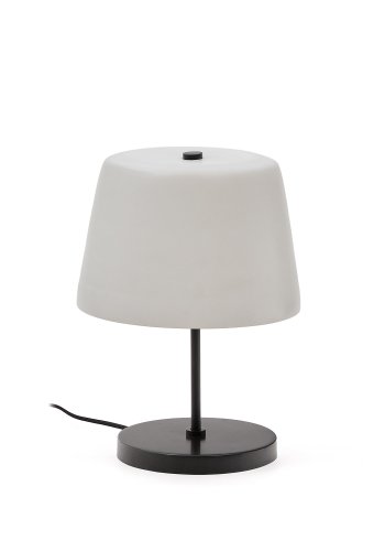 KAVE HOME Nefar bordlampe laget av glasert glass og sink