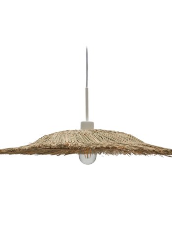 KAVE HOME Gualta taklampe, rund - naturlig polyrattan/rotting (60)