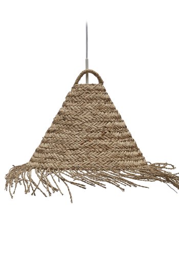 KAVE HOME Fonteta taklampeskjerm, rund - naturlig polyrattan/rotting (40)