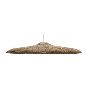 KAVE HOME Cruilles loftlampeskrm, rund - natur polyrattan/rattan (100)
