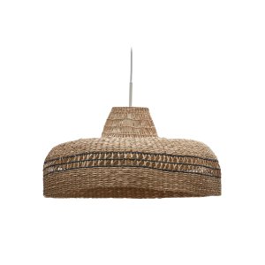 KAVE HOME Rupia taklampeskjerm i naturfiber med naturlig og sort finish, : 55 cm