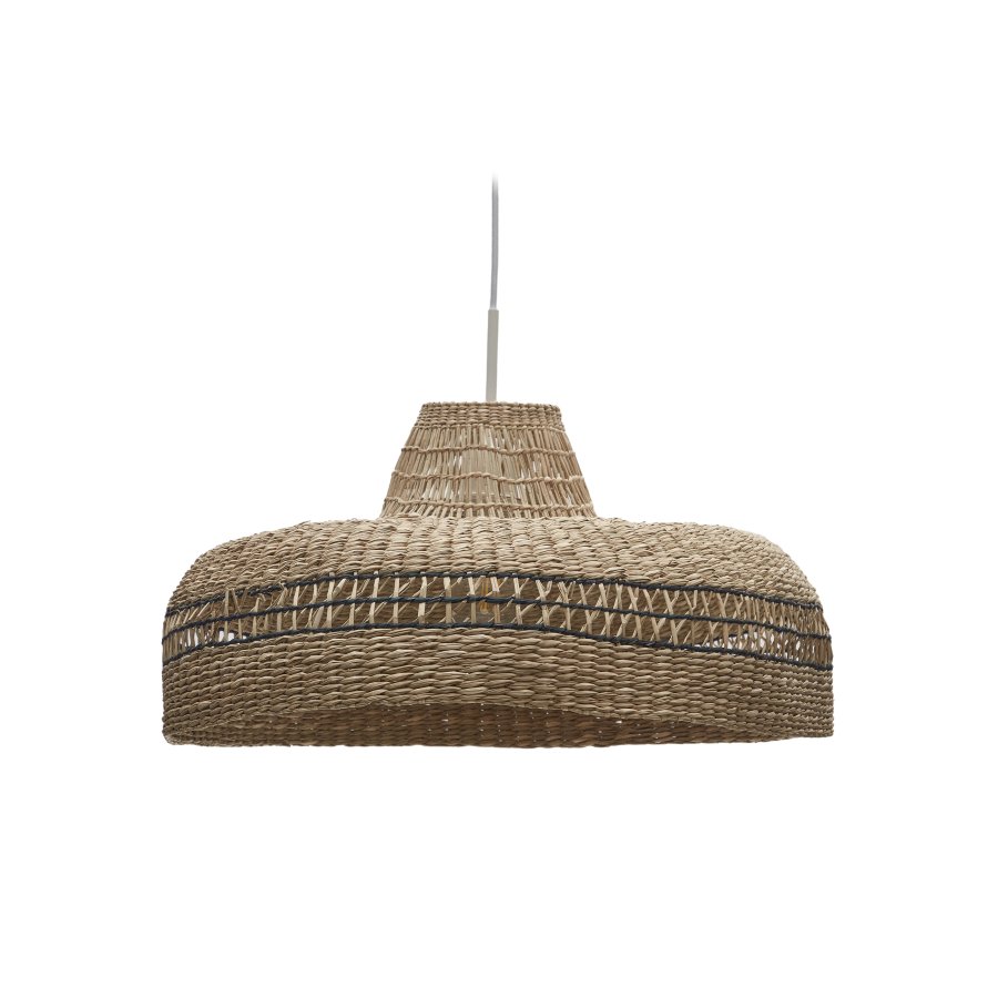 KAVE HOME Rupia taklampeskjerm i naturfiber med naturlig og sort finish, : 55 cm