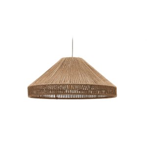 KAVE HOME Pontos loftlampeskrm, rund - natur jute (45)