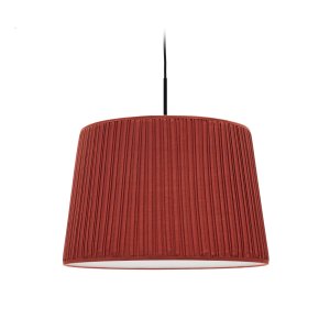 KAVE HOME Guash loftlampeskrm, rund - terracotta stof (50)