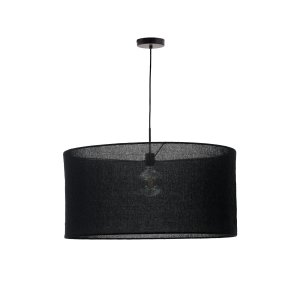 KAVE HOME Mariela loftlampeskrm, rund - sort hr (80)