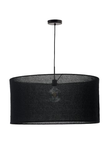 KAVE HOME Mariela taklampeskjerm i lin i svart utfrelse  80 x 40 cm