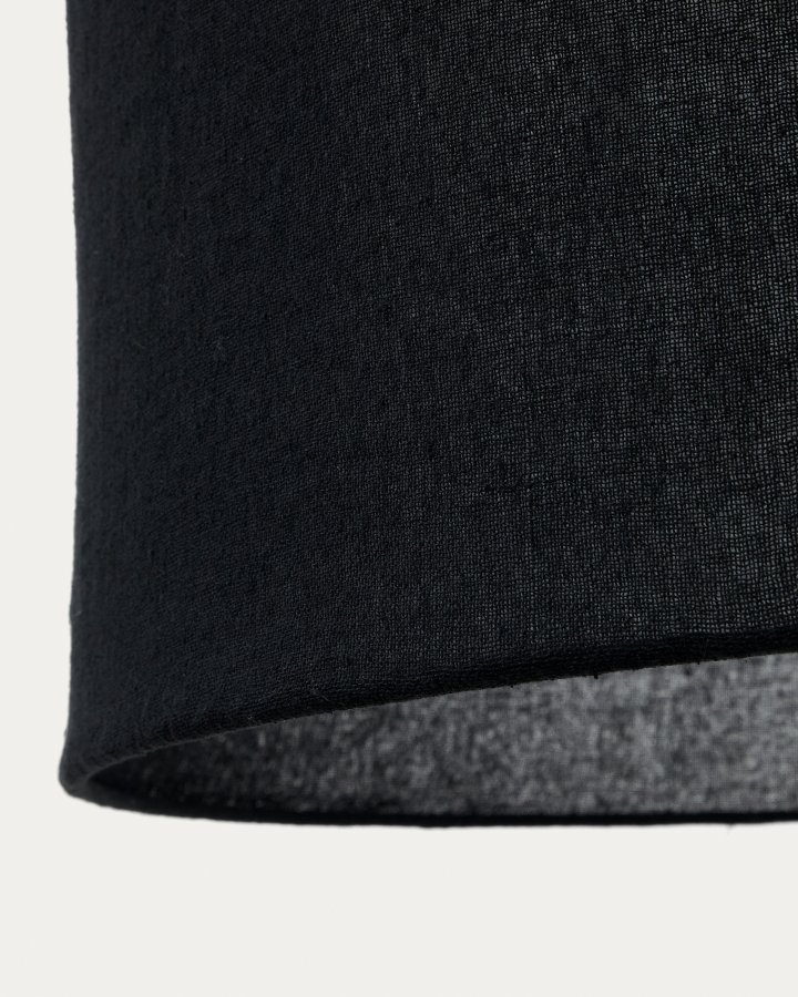 KAVE HOME Mariela taklampeskjerm i lin i svart utfrelse  80 x 40 cm