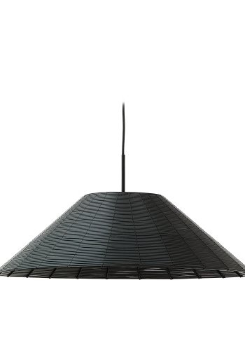 KAVE HOME Saranella taklampeskjerm i svart syntetisk rotting 70 cm