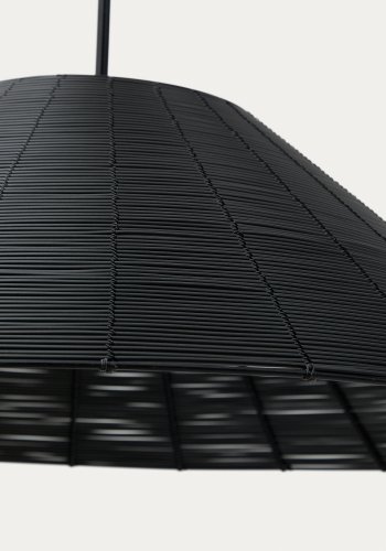 KAVE HOME Saranella taklampeskjerm i svart syntetisk rotting 70 cm