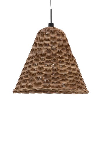 KAVE HOME Calvia loftlampesk�rm, rund - natur rattan (�60)