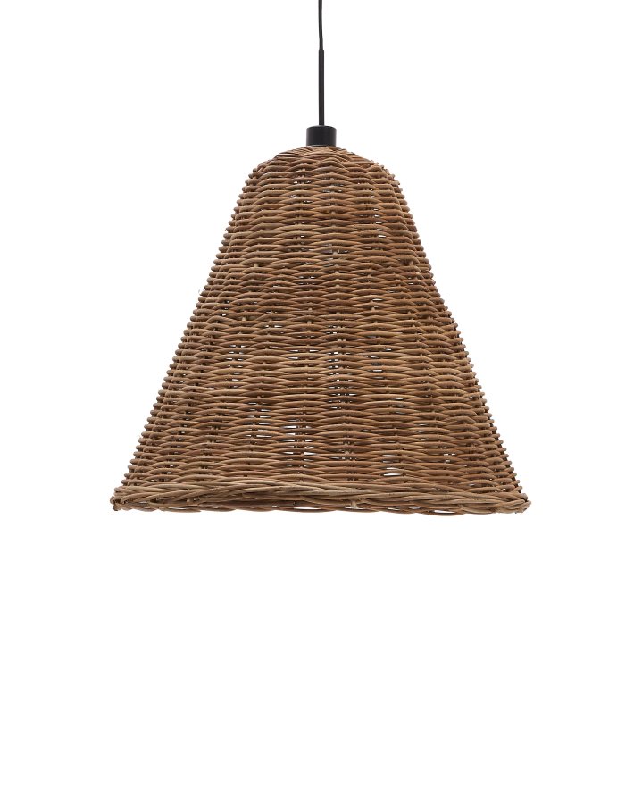 KAVE HOME Calvia loftlampesk�rm, rund - natur rattan (�60)