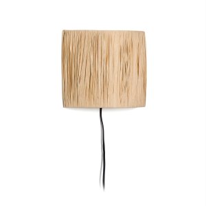 KAVE HOME Pulmi vägglampa i naturlig raffia