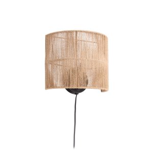 KAVE HOME Canar vgglampa tillverkad av jute med naturlig finish