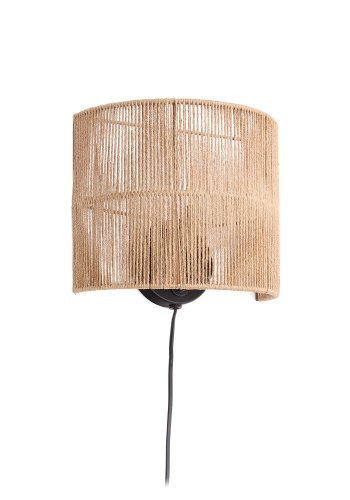 KAVE HOME Canar vegglampe laget av jute med naturlig overflate