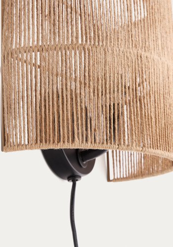 KAVE HOME Canar vegglampe laget av jute med naturlig overflate