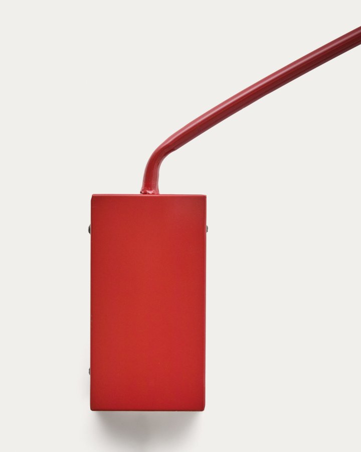KAVE HOME Kally Wandleuchte, mit verstellbarem Kabel und Schwenkarm - rotes Metall