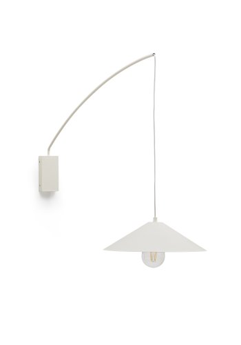 KAVE HOME Kally vegglampe, m. justerbar kabel og svingarm - beige metall