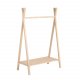 KAVE HOME Maralis klesstativ for barn, med hylle - naturlig ask (148x50) 