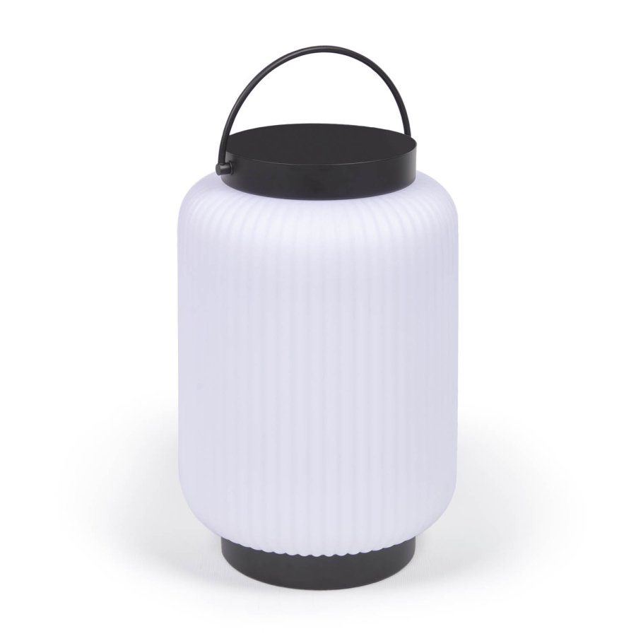 KAVE HOME Verona bordlampe - hvit polyetylen og svart jern