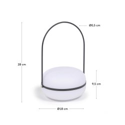 KAVE HOME Tea bordlampe - hvid polyethylen og sort jern