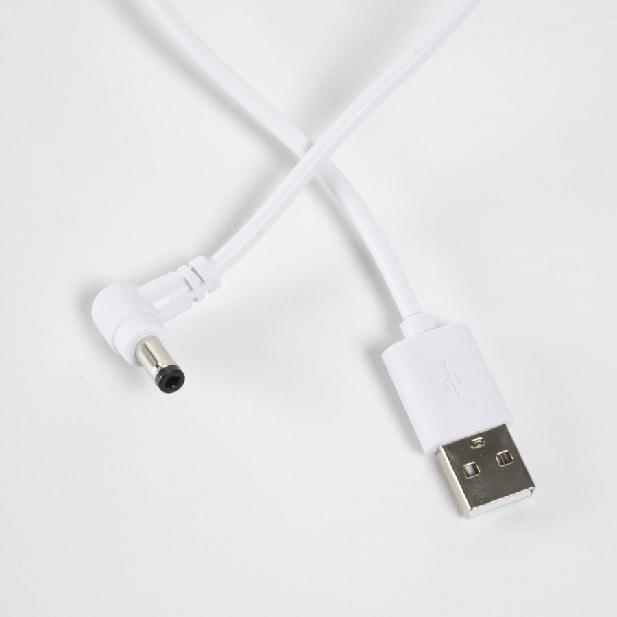 KAVE HOME Janvir oppladbar bordlampe - hvit plast og sennepsgul metall