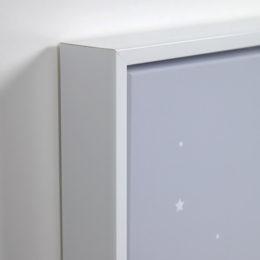 KAVE HOME Ludmila-bilde - grtt lerret og MDF (sett med 2)