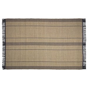 KAVE HOME Brunilda teppe - brunt/svart sjgress/ull/bomull (200x300)