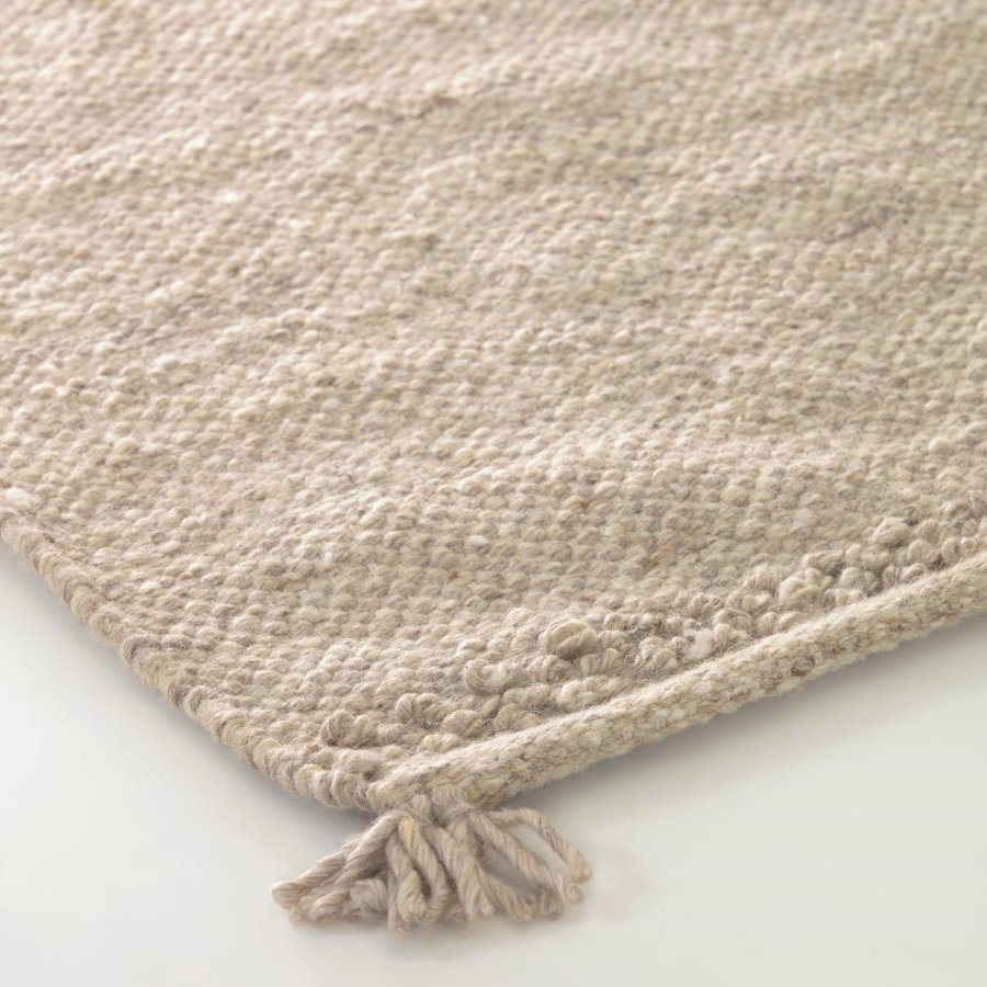 KAVE HOME Carime teppe - beige ull/bomull/polyester (200x300)