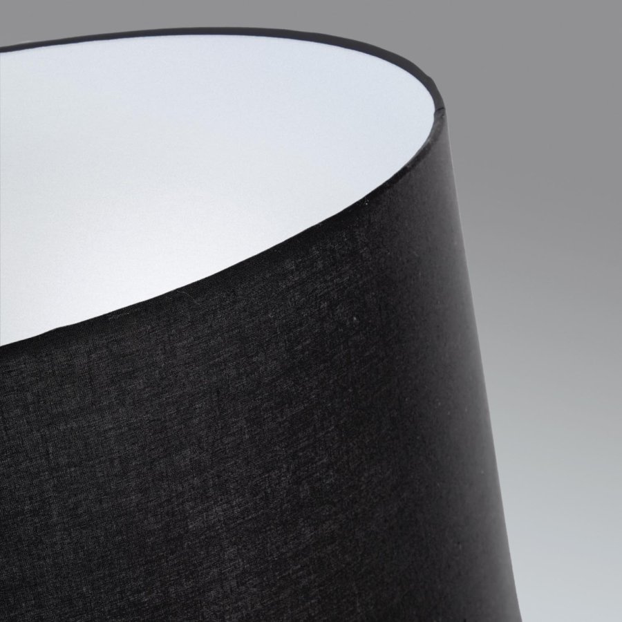 KAVE HOME Ikia gulvlampe - svart bomull/polyester og sort metall