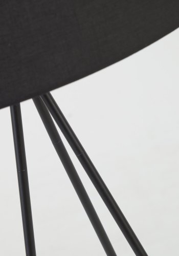KAVE HOME Ikia gulvlampe - svart bomull/polyester og sort metall
